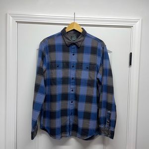 J. Crew Blue Flannel Large